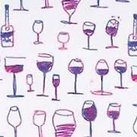 Wine Glasses Printed Quarter Zip