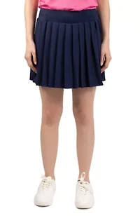 Solid Pleated Skort