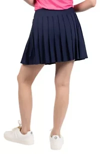 Solid Pleated Skort