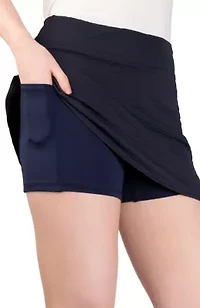 Solid Seeksucker Knit Skort