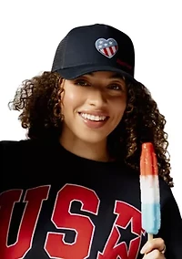 USA Heart Trucker Hat