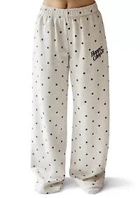 Women's Heather Gray Polka Dot Sweatpants