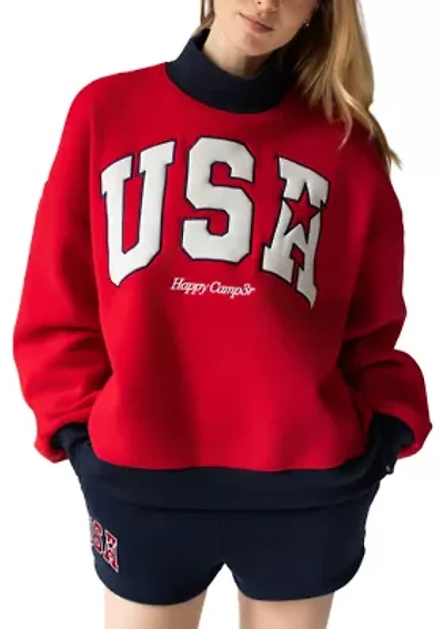 Women's USA Mockneck Sweatshirt