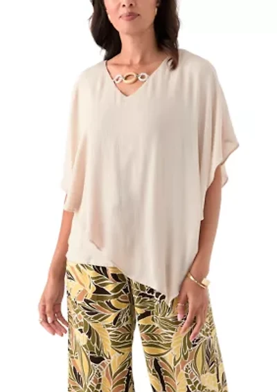 Women's Knit Overlay Top