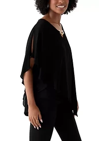 Women's Knit Overlay Top