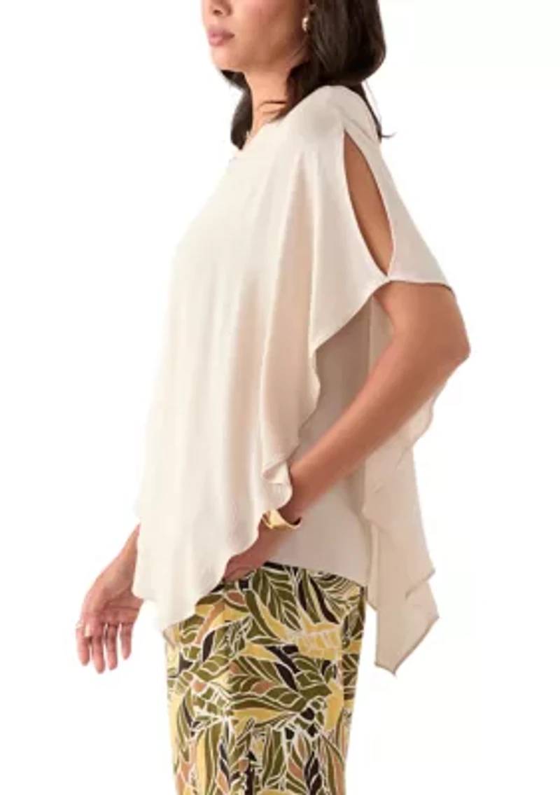 Women's Knit Overlay Top