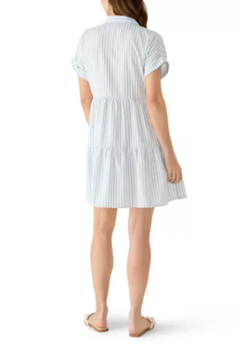 Women's Short Sleeve Tiered Mini Dress