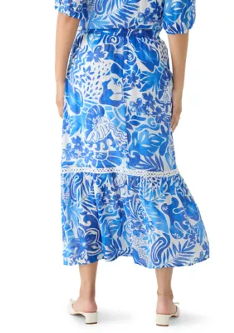 Women's Print Maxi Skirt