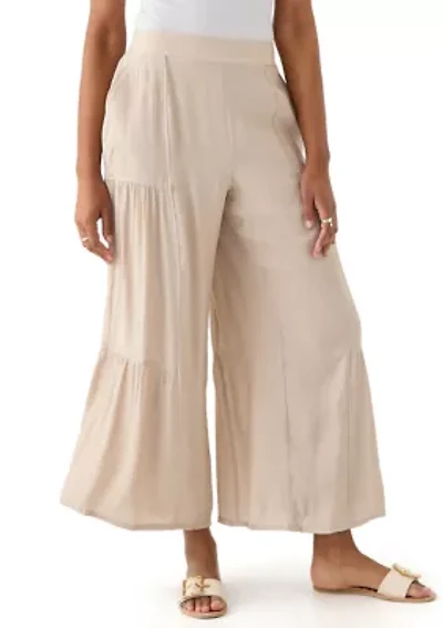 Women's Wide Leg Ruffle Pants