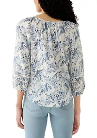 Women's 3/4 Sleeve Print Top