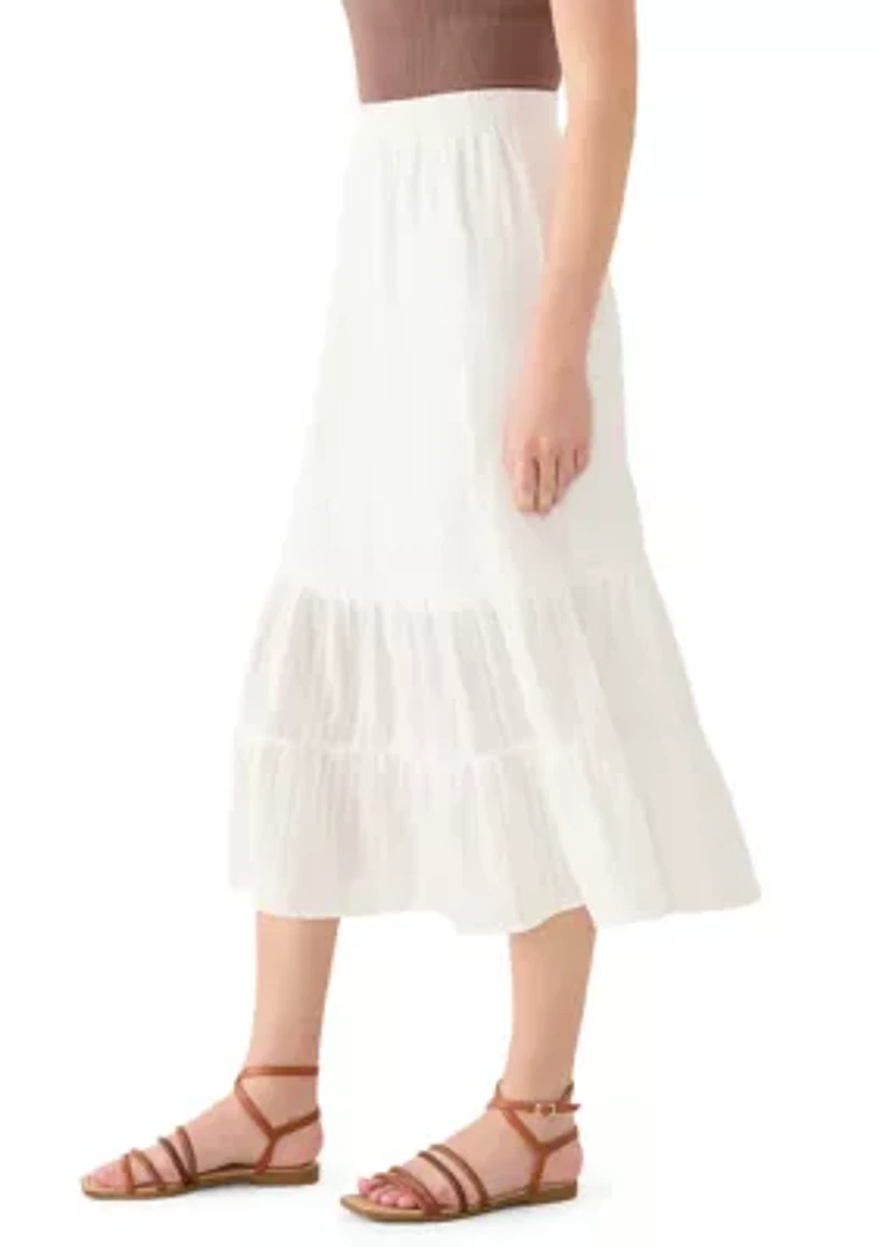Women's Tiered Midi Skirt