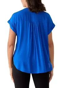 Women's Short Sleeve Popover Top