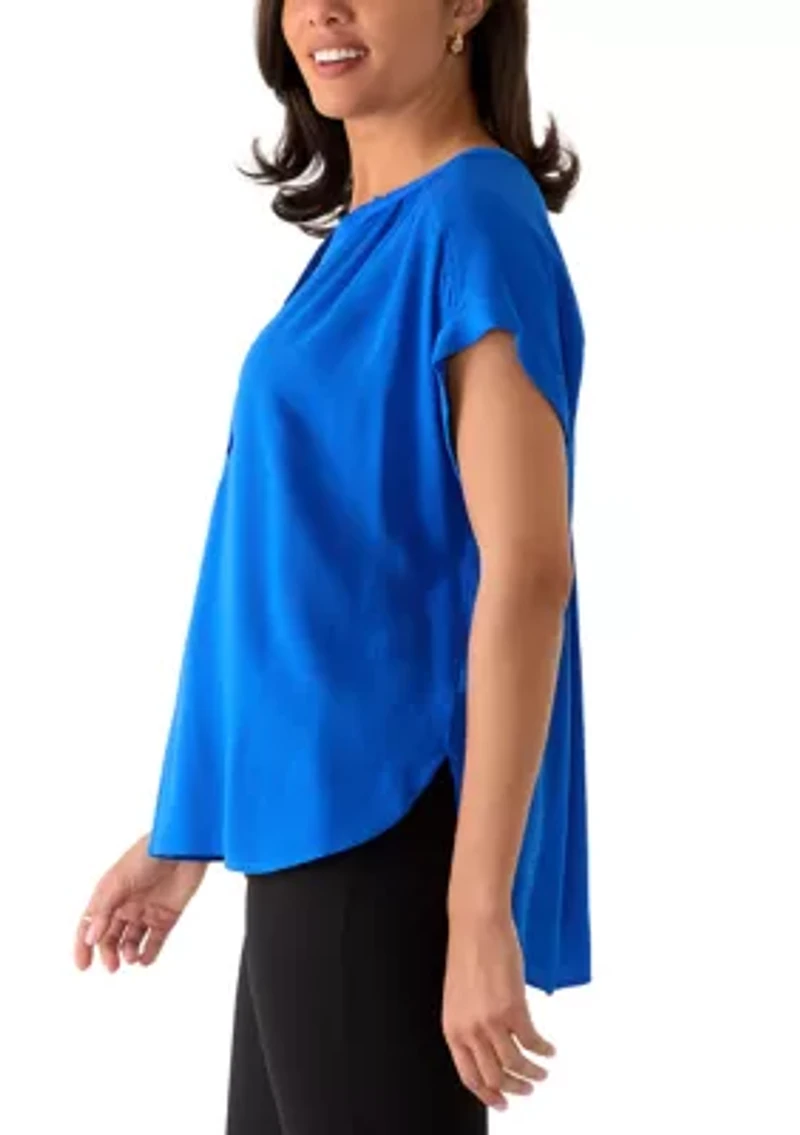 Women's Short Sleeve Popover Top