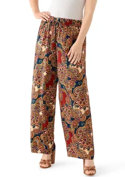Women's Wide Leg Printed Pants