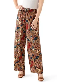 Women's Wide Leg Printed Pants