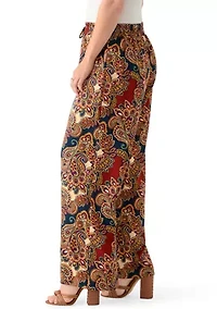 Women's Wide Leg Printed Pants