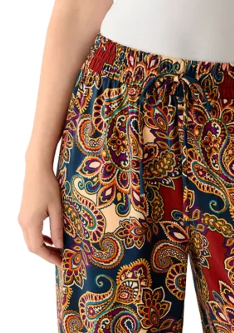 Women's Wide Leg Printed Pants