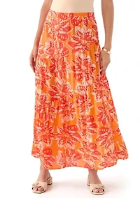 Women's Soft Printed Maxi Skirt
