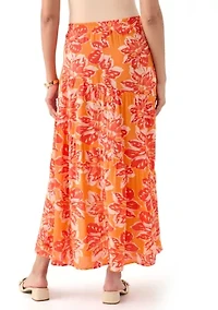 Women's Soft Printed Maxi Skirt