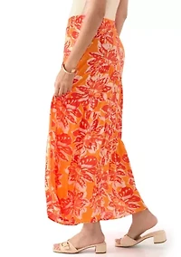 Women's Soft Printed Maxi Skirt