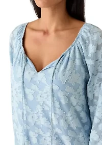 Women's Scoop Neck Burnout Top