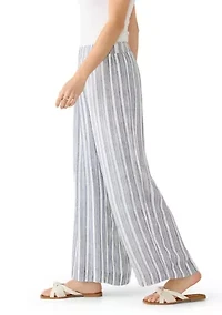 Women's Cropped Striped Pants