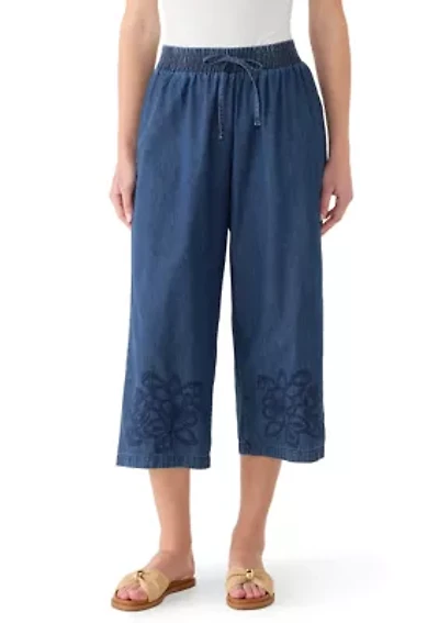 Women's Wide Leg Cropped Pants