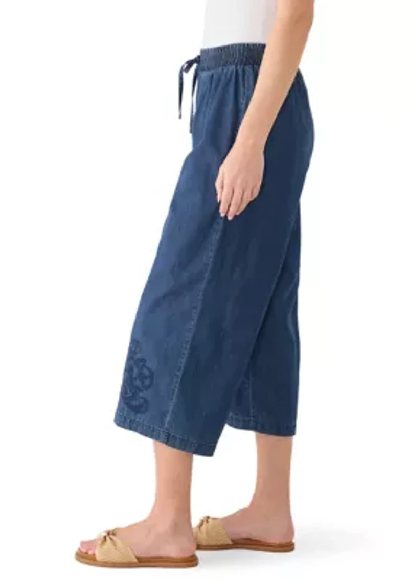 Women's Wide Leg Cropped Pants