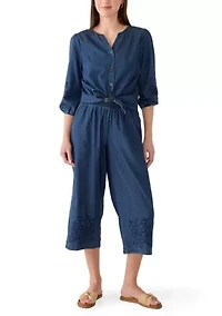 Women's Wide Leg Cropped Pants