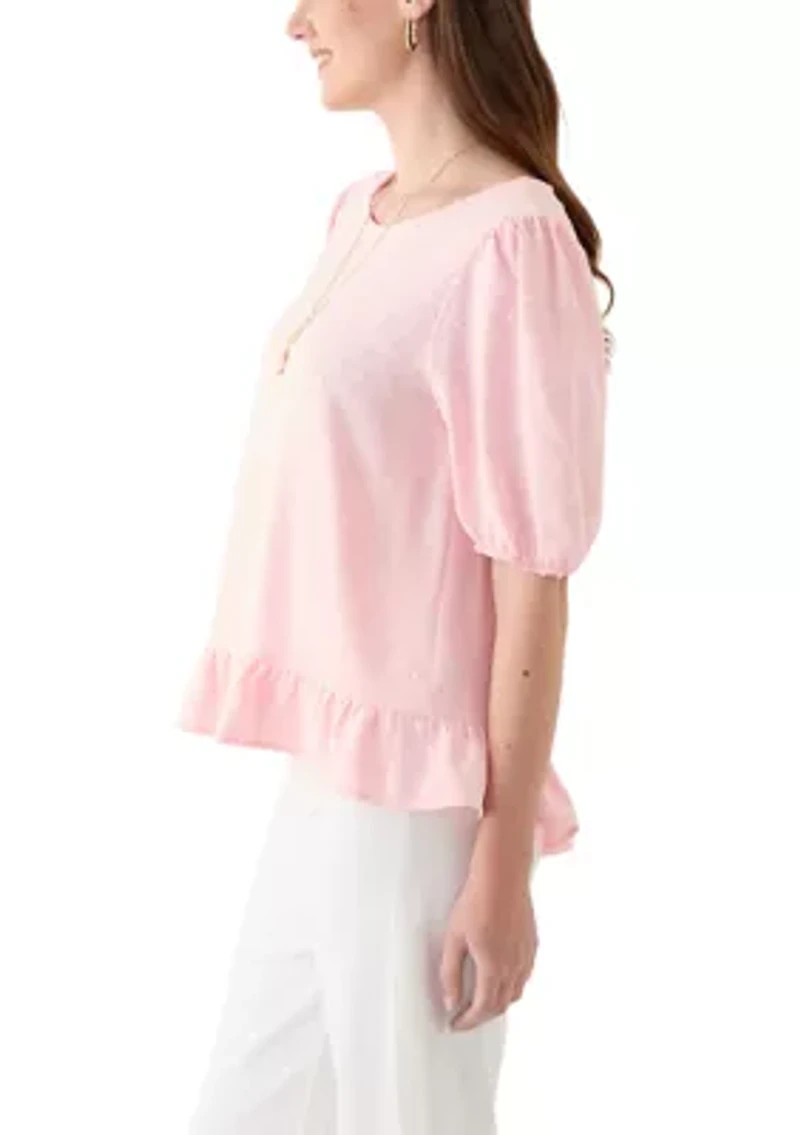 Women's Ruffle Trim Blouse