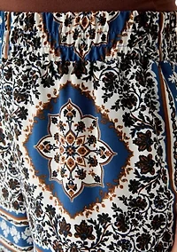 Women's Printed Wide Leg Drawstring Pants