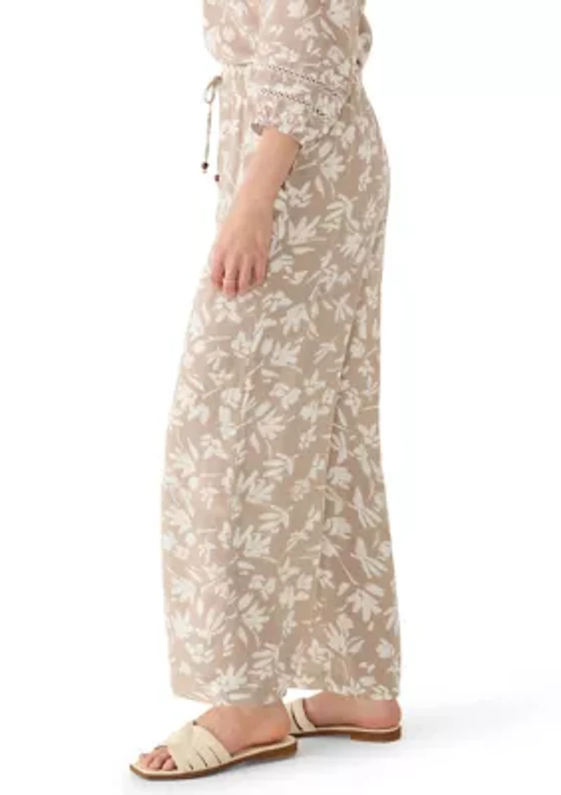 Women's Wide Leg Print Pants