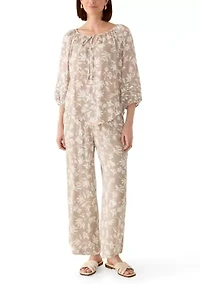 Women's Wide Leg Print Pants