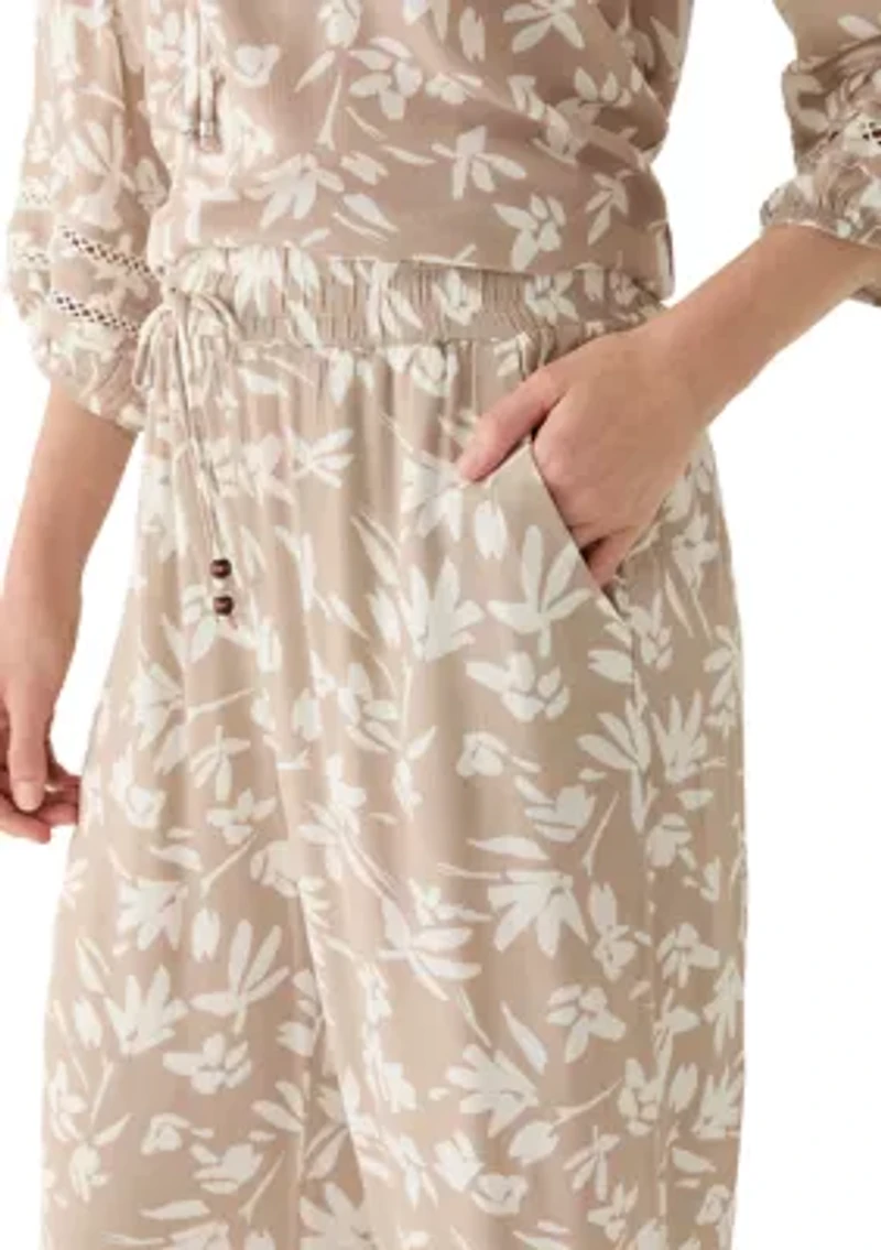 Women's Wide Leg Print Pants