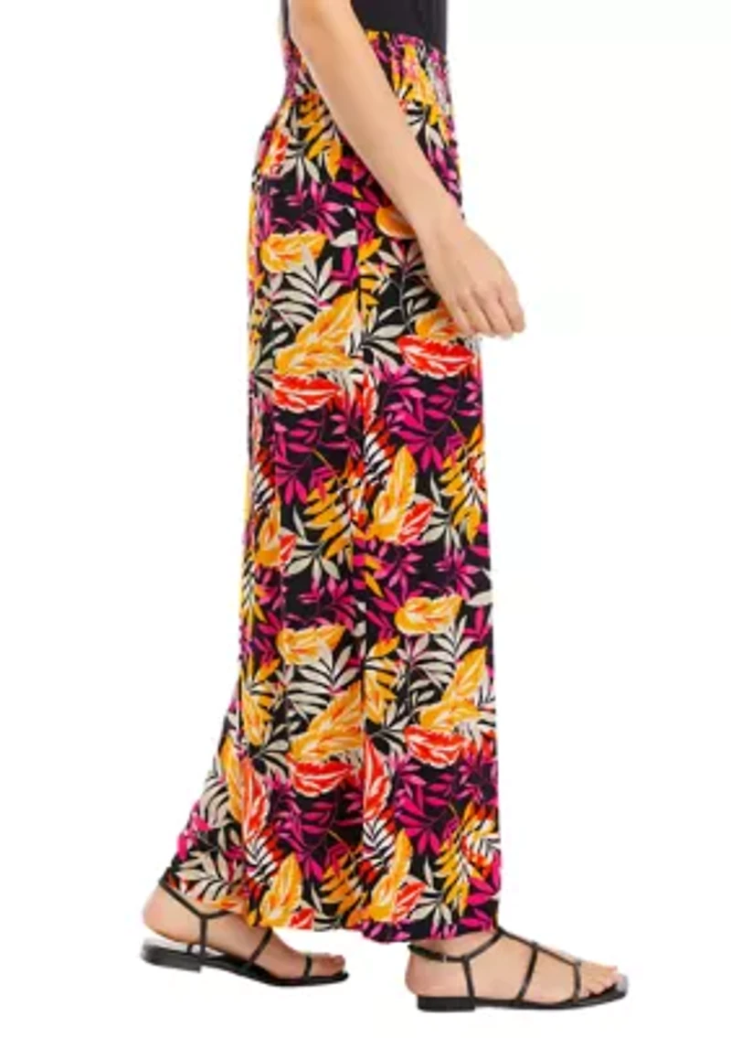 Women's Printed Smocked Waist Pants