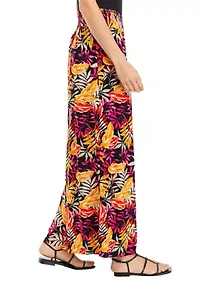 Women's Printed Smocked Waist Pants