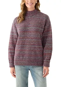 Women's Long Sleeve Mock Neck Sweater