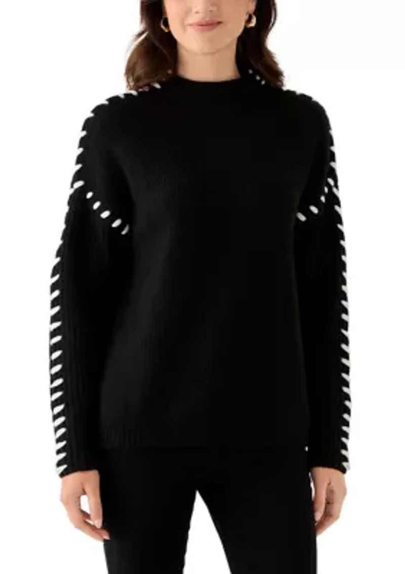 Women's Long Sleeve Stitched Sweater