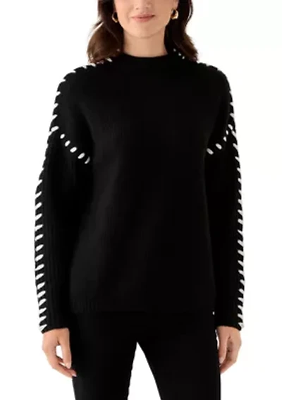 Women's Long Sleeve Stitched Sweater