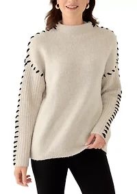 Women's Long Sleeve Stitched Sweater