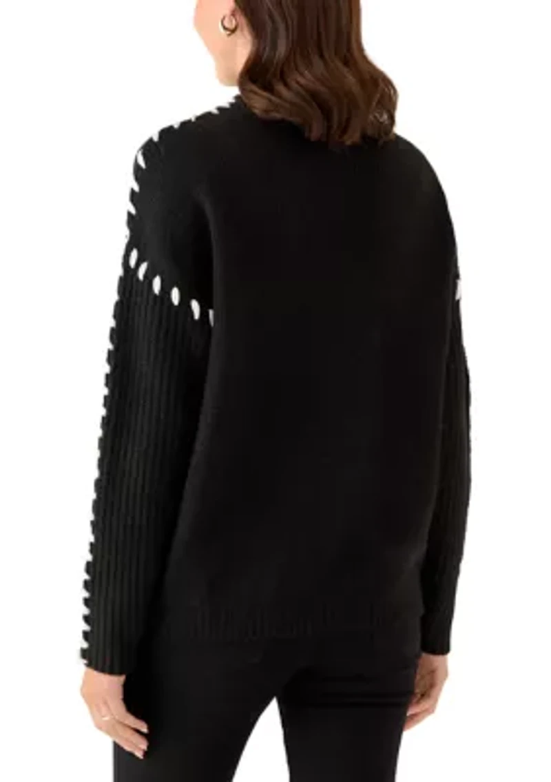 Women's Long Sleeve Stitched Sweater