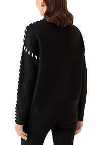 Women's Long Sleeve Stitched Sweater