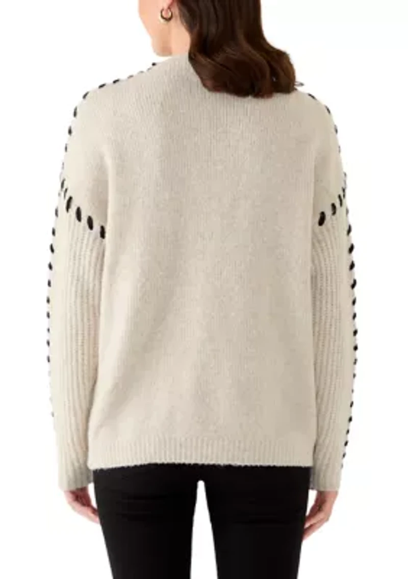 Women's Long Sleeve Stitched Sweater