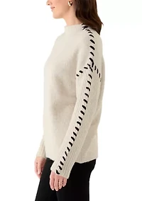 Women's Long Sleeve Stitched Sweater