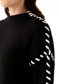 Women's Long Sleeve Stitched Sweater