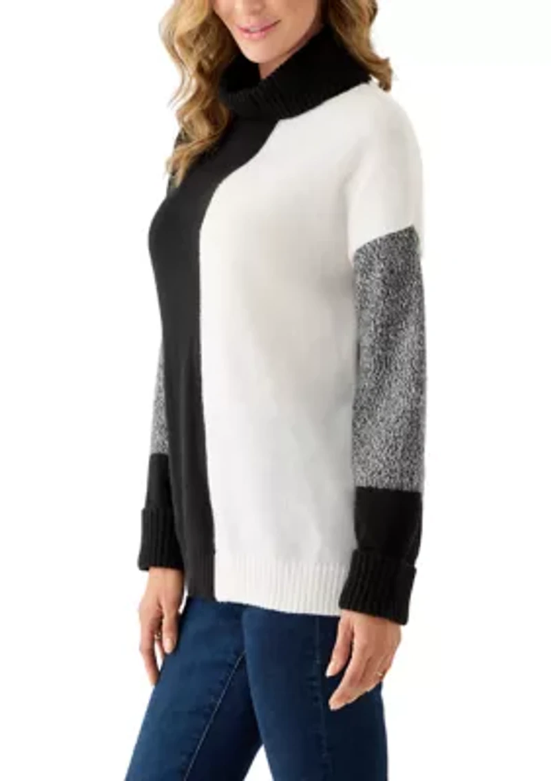 Women's Long Sleeve Colorblock Sweater