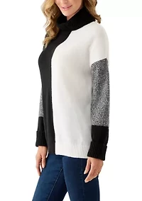 Women's Long Sleeve Colorblock Sweater
