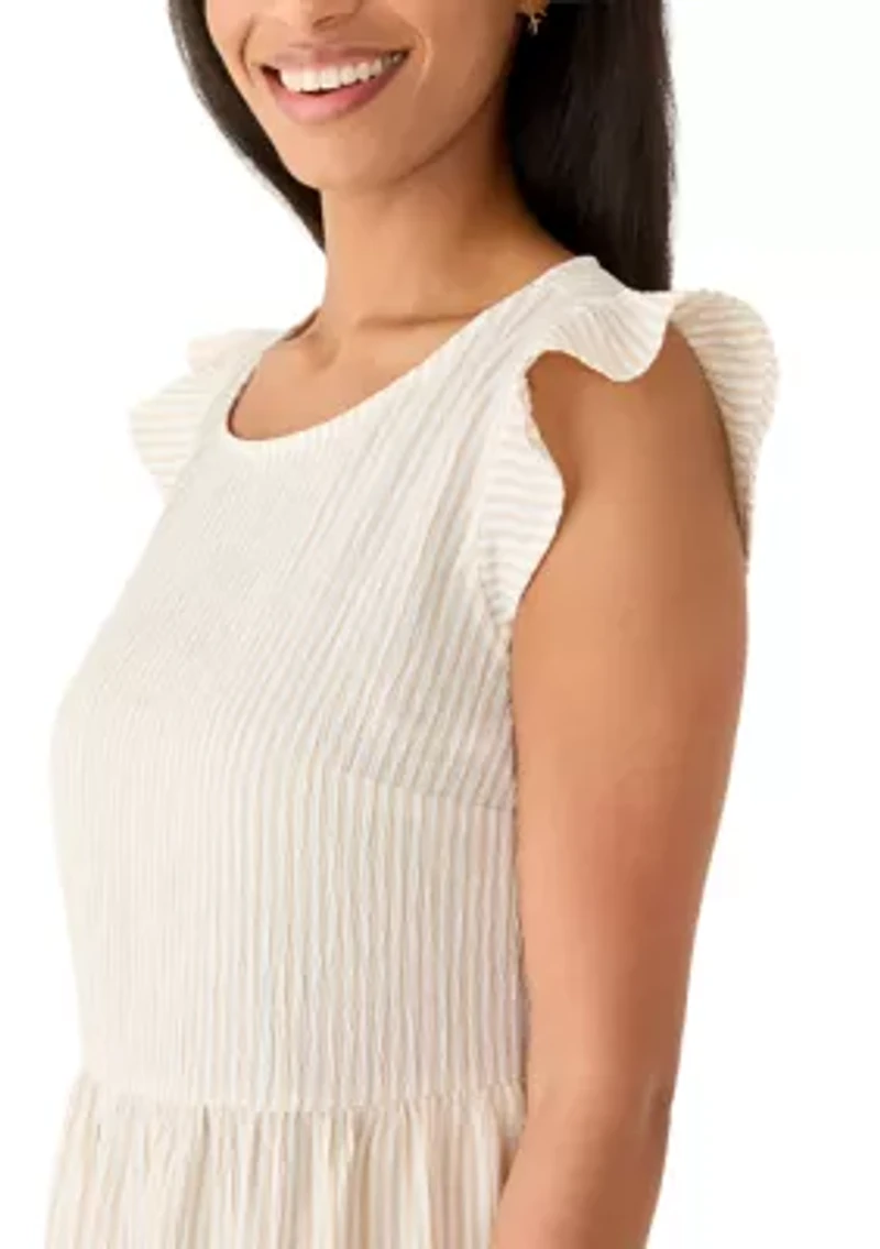 Women's Flutter Sleeve Midi Dress