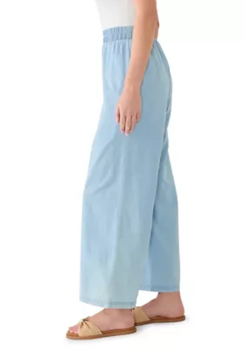 Women's Cropped Wide Leg Pants