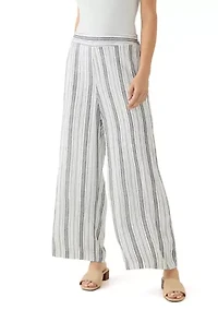 Women's Pull On Striped Trousers